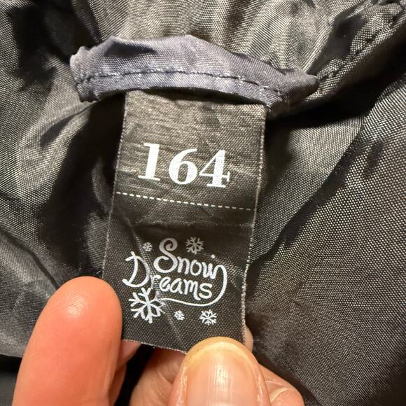 Boys XL Blue Ombre Puffer Jacket Hooded Zip Pockets Winter Coat 100% Polyester - Picture 6 of 8